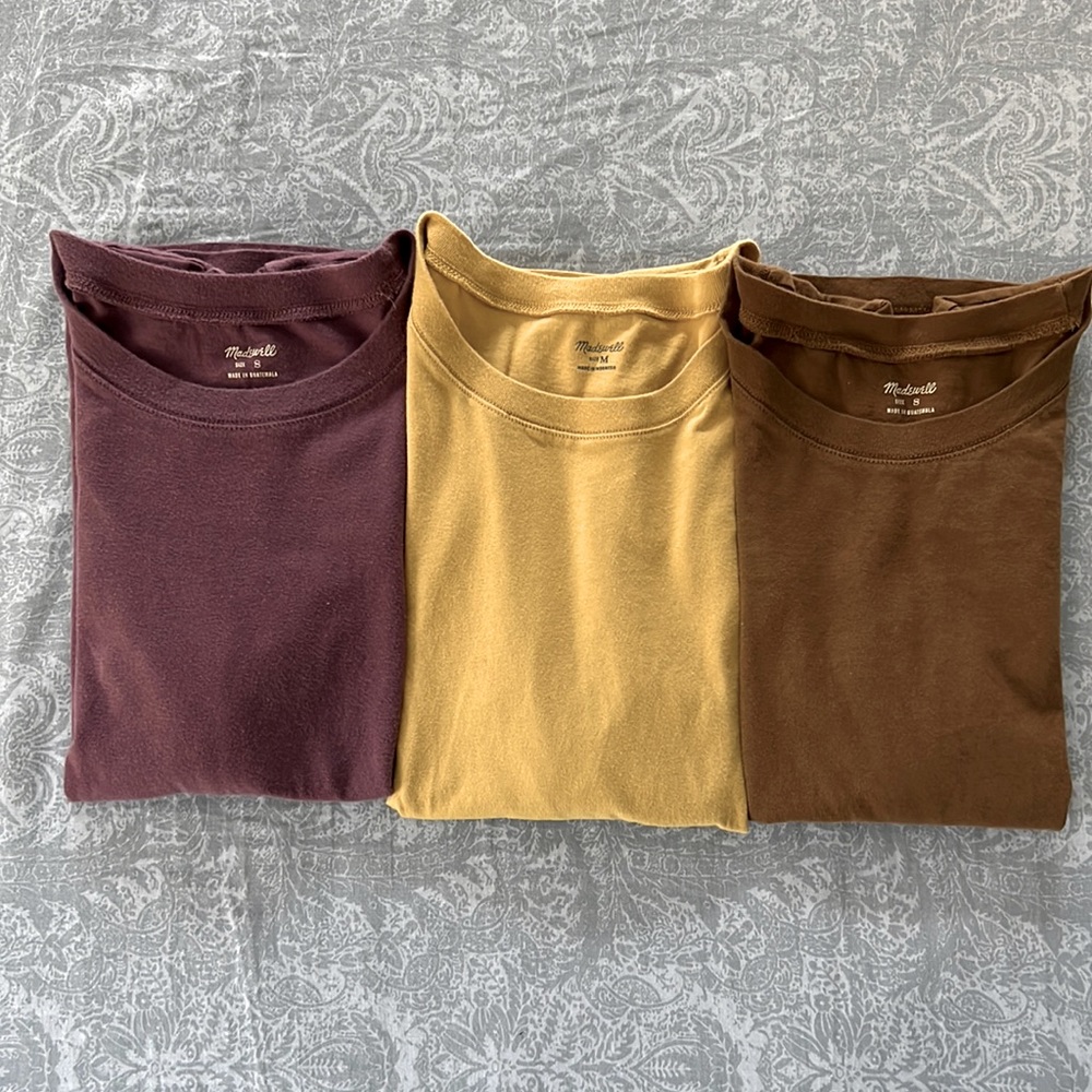 Women’s Bundle of 3 Madewell Northside Vintage Tees/T-Shirts Size Sm/Med